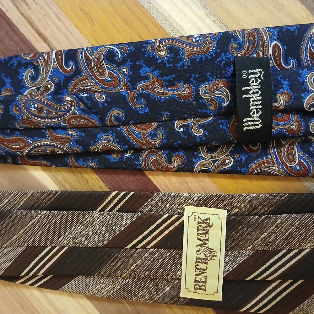 Set Of 2 Clip On Ties. Wembley And Benchmark
